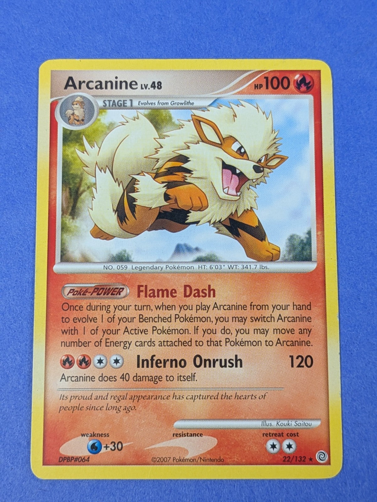 Arcanine - 22/132 - Rare Secret Wonders - Pokemon Card - MP
