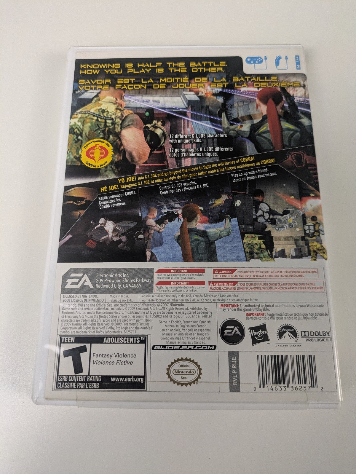 G.I. Joe: The Rise of Cobra (Nintendo Wii, 2009) CIB