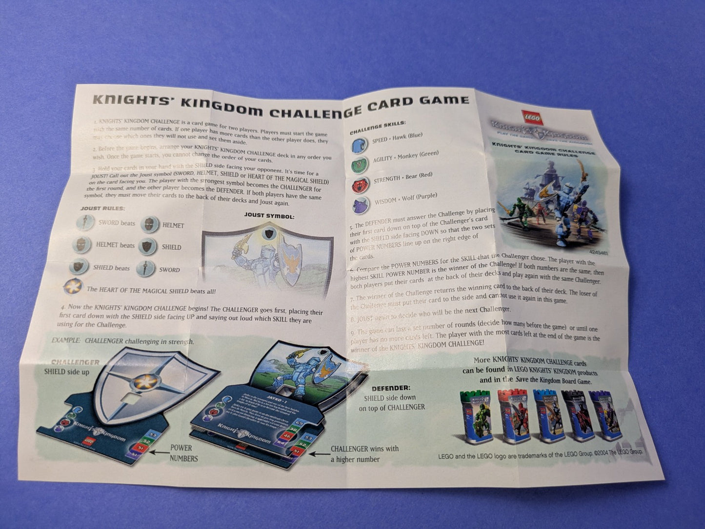 Lego Castle: Knights Kingdom II: Danju (USA version with 3 Cards) 8782 Complete