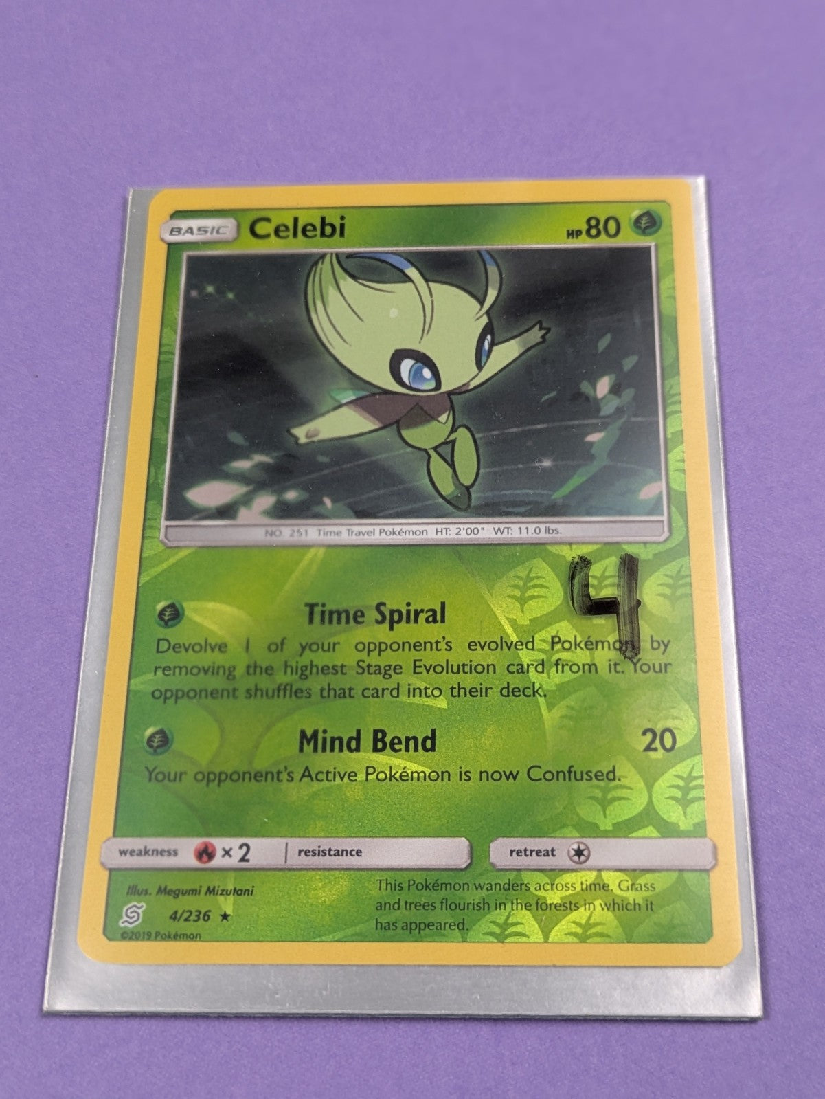 Celebi - 4/236 - Rare Reverse Holo - Pokemon Card - NM