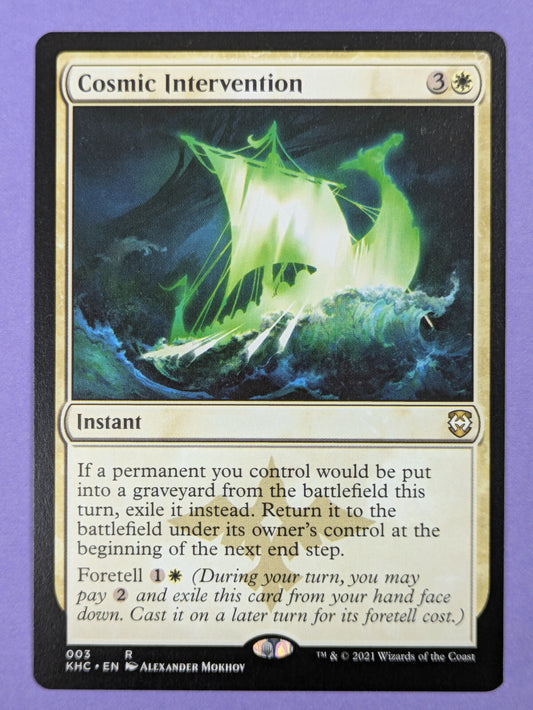 MTG Magic The Gathering: Kaldheim Commander: Cosmic Intervention #003 Rare - NM