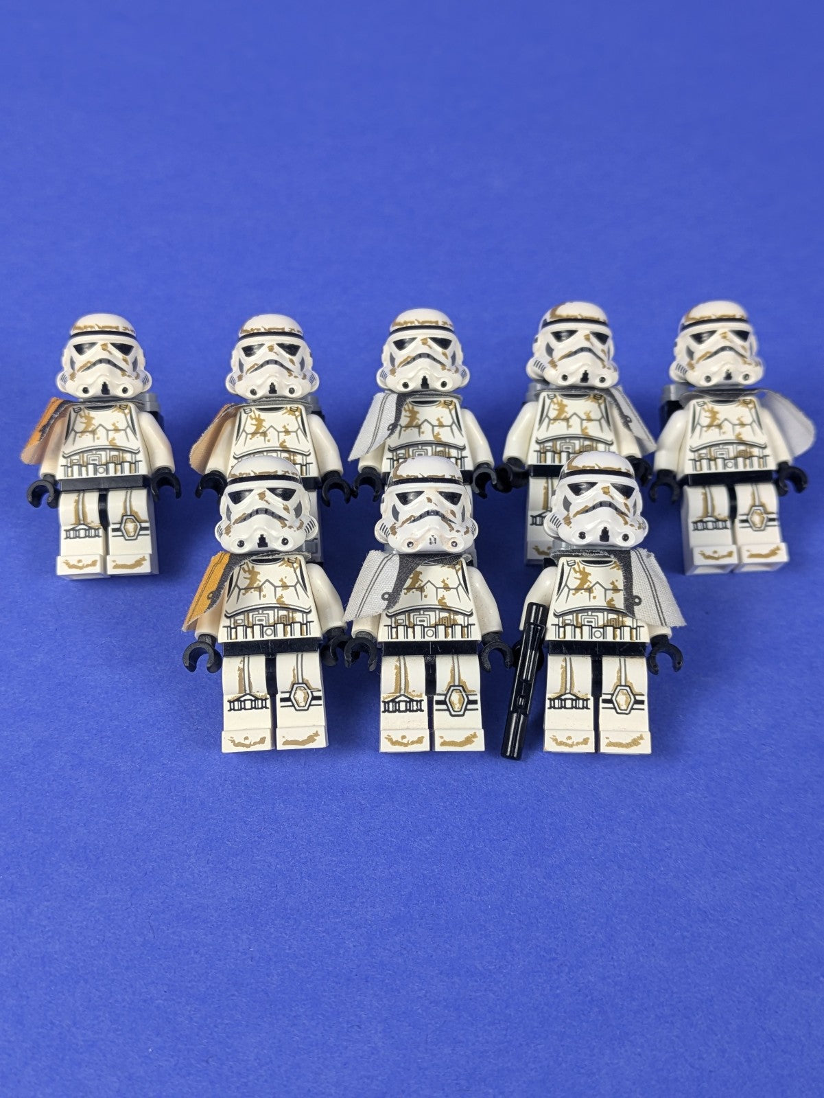 Lego Star Wars: Sandtrooper - Orange/White Pauldron (8X) sw0364 sw0383 Set 9490