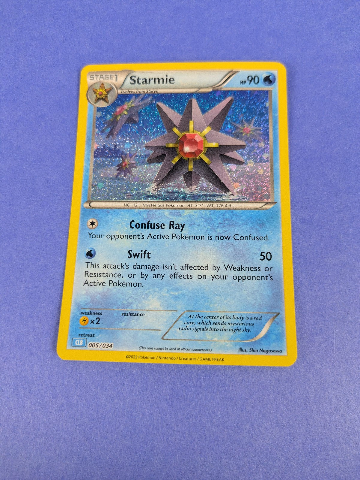 Starmie - 005/034 - Holo Promo Pokémon TCG Classic - Blastoise CLB - Pokemon NM