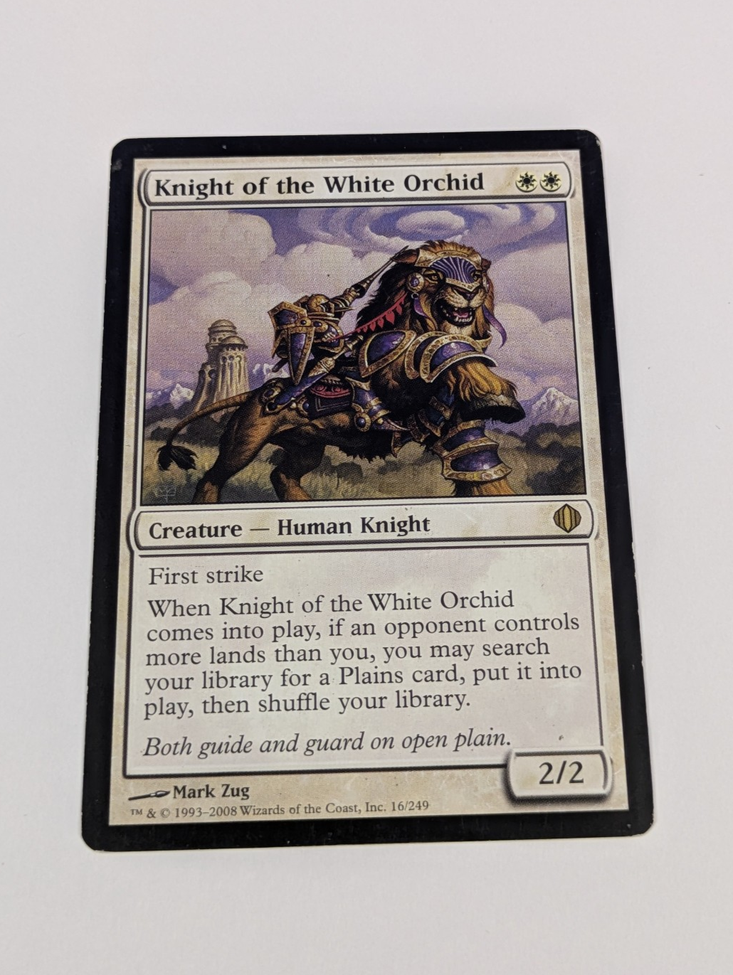 MTG Magic: Shards of Alara: Knight of the White Orchid #16/249 Rare - LP