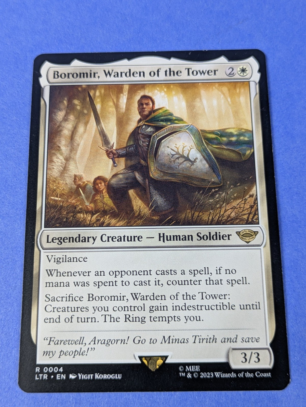 MTG Magic: The Lord of the Rings: Boromir, Warden of the Tower #0004 Rare - LP