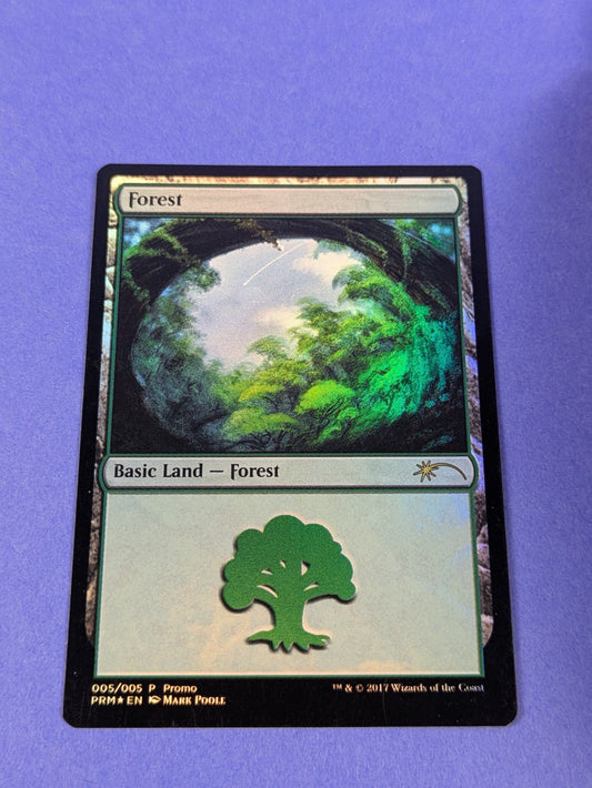 MTG Magic the Gathering: Gift Pack: Forest Foil #005/005 Promo - LP
