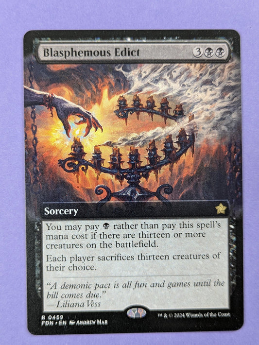 MTG Magic The Gathering: Foundations: Blasphemous Edict #0459 Rare - NM