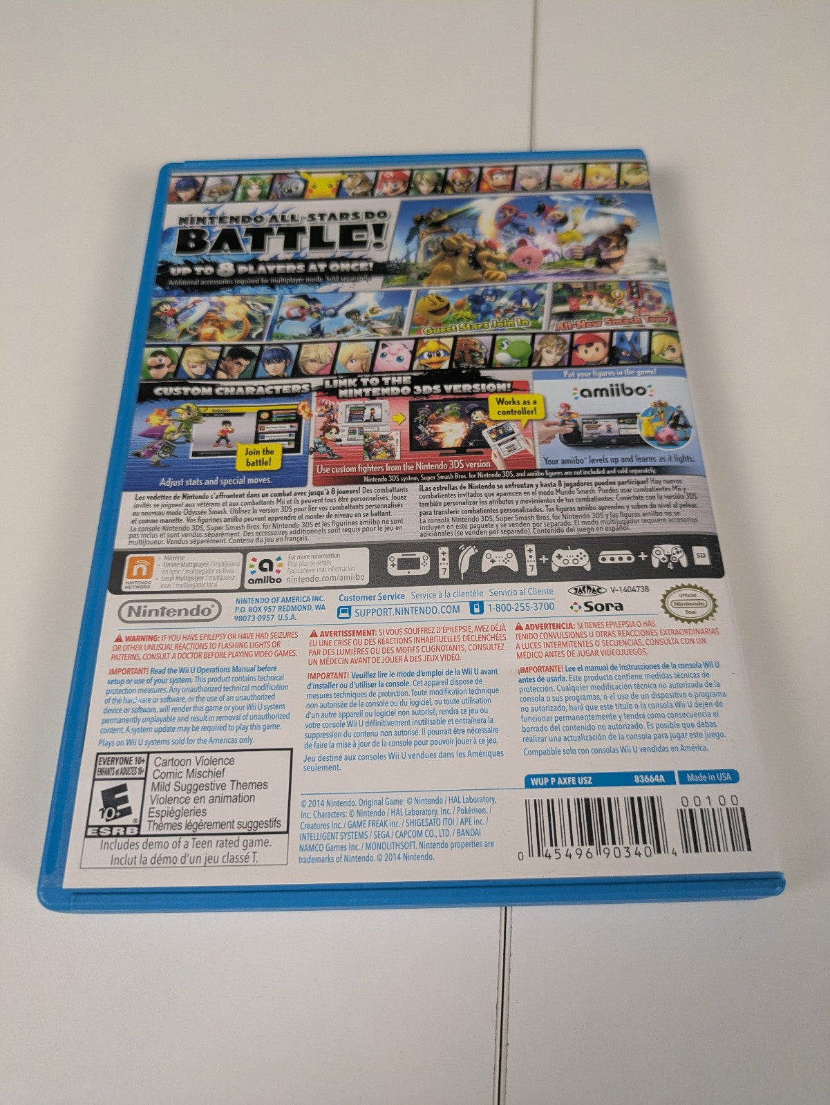Super Smash Bros. for Wii U (Nintendo Wii U, 2014) CIB