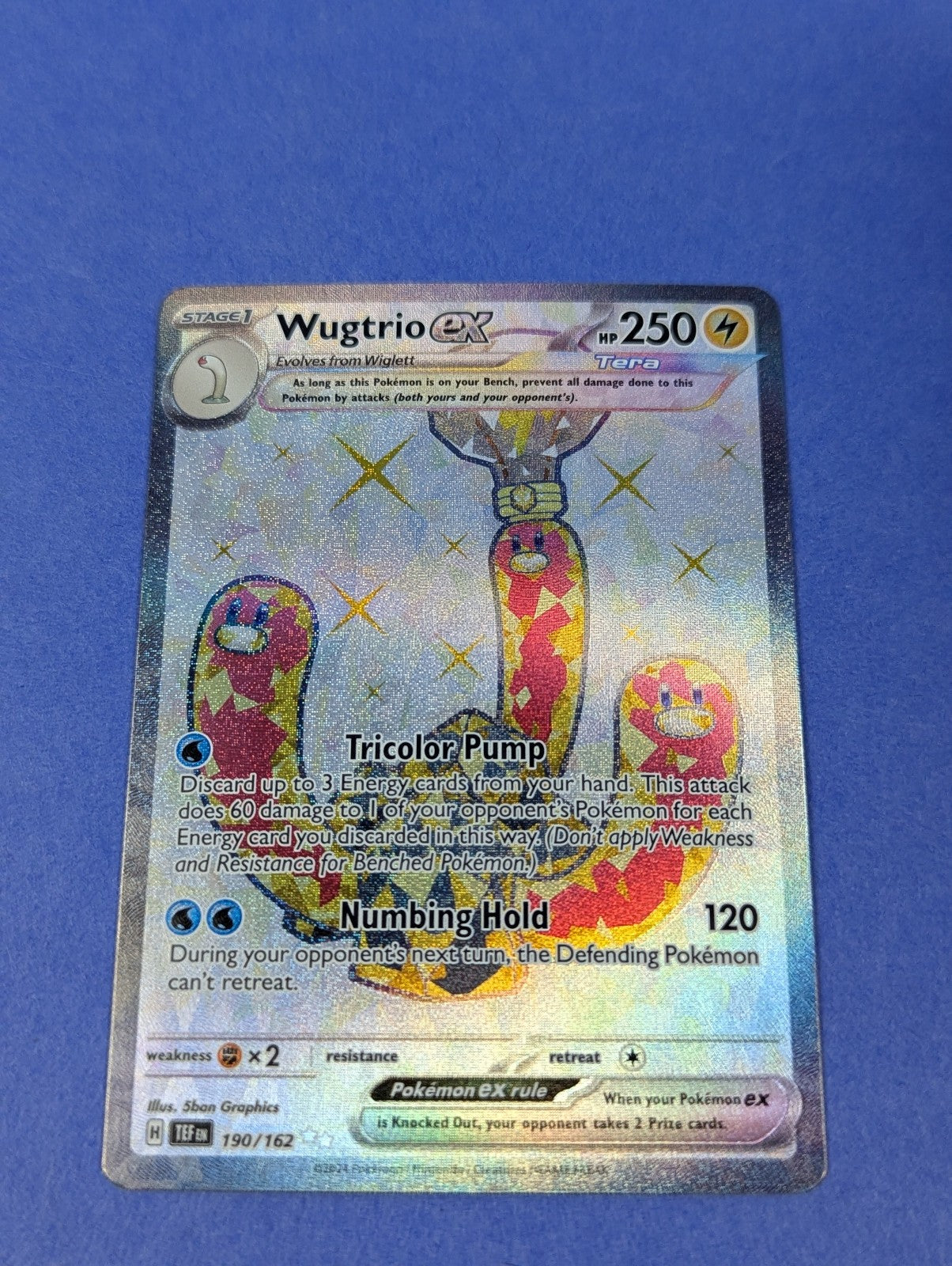 Wugtrio ex - 190/162 - Ultra Rare Holo Temporal Forces - Pokemon Card - NM