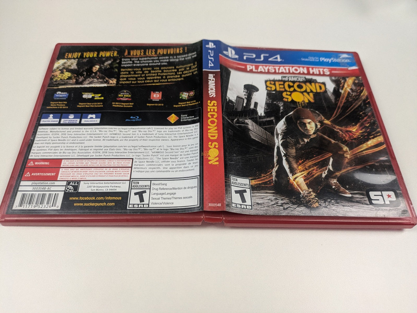 inFAMOUS: Second Son PlayStation Hits (PS4, 2014) No Manual