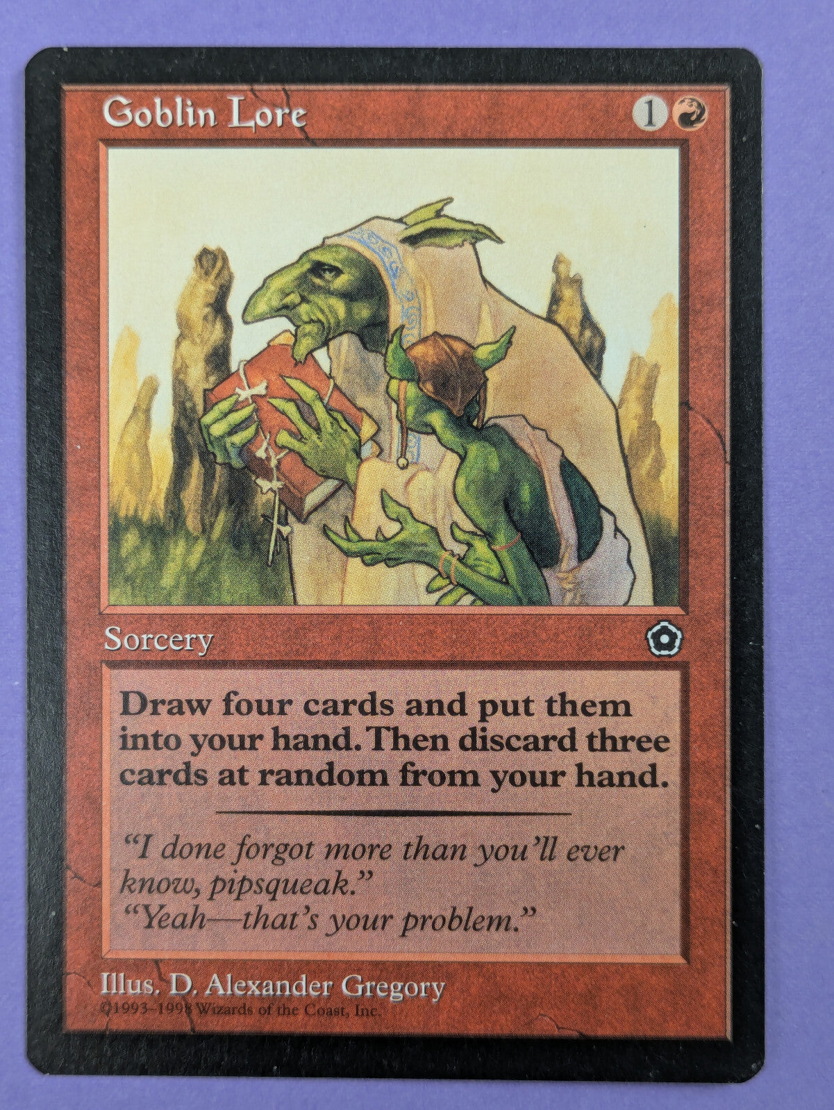 MTG Magic The Gathering: Portal Second Age: Goblin Lore Uncommon - LP