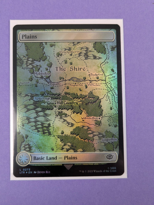 MTG: The Lord of the Rings: Tales of Middle-earth: Plains Foil #0273 Land - NM