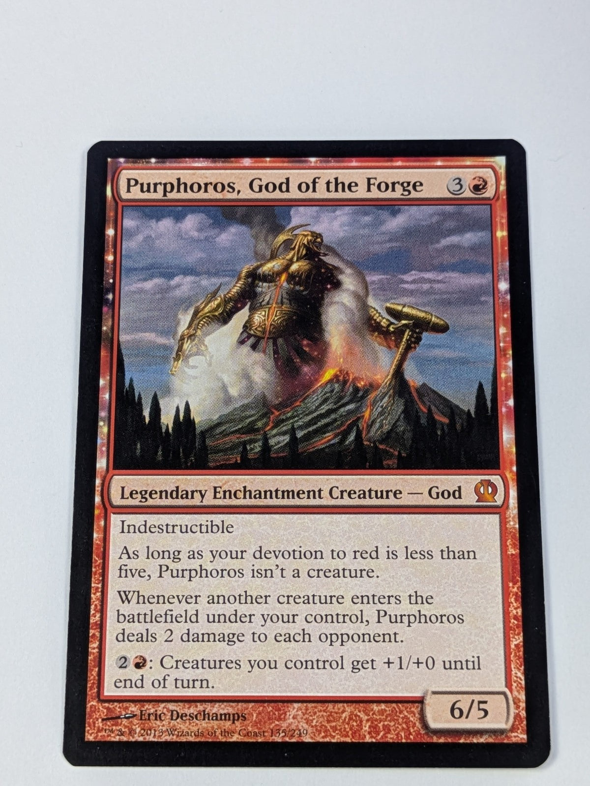 MTG Magic: Theros: Purphoros, God of the Forge #135/249 Mythic Rare - NM