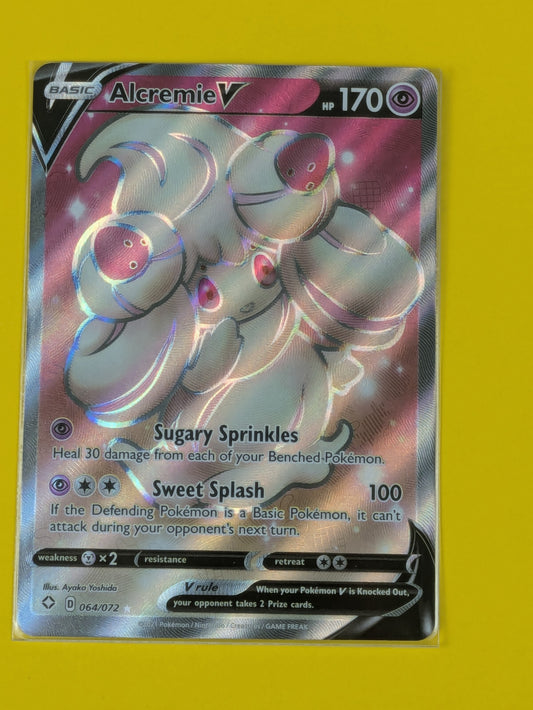Alcremie V - 064/072 - Full Art Ultra Rare Shining Fates - Pokemon Card - NM