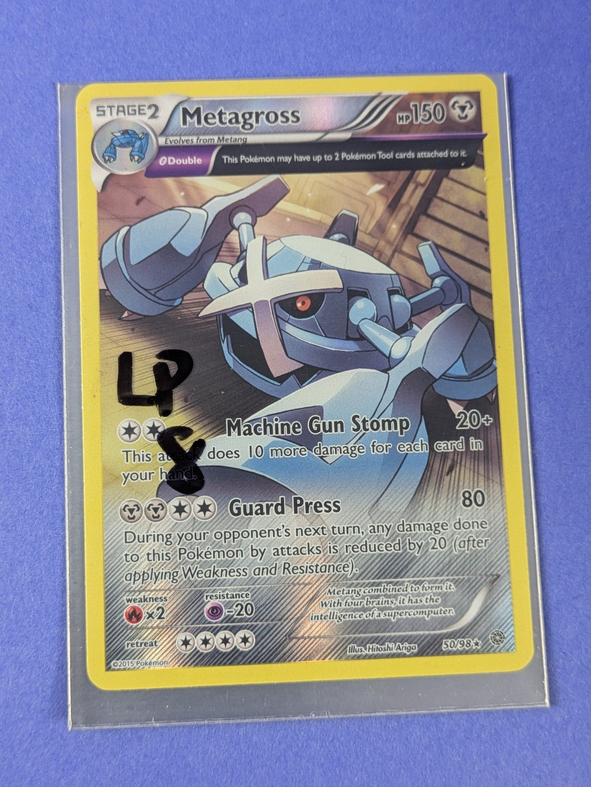 Metagross - 50/98 - Rare Reverse Holo Ancient Origins - Pokemon Card - LP