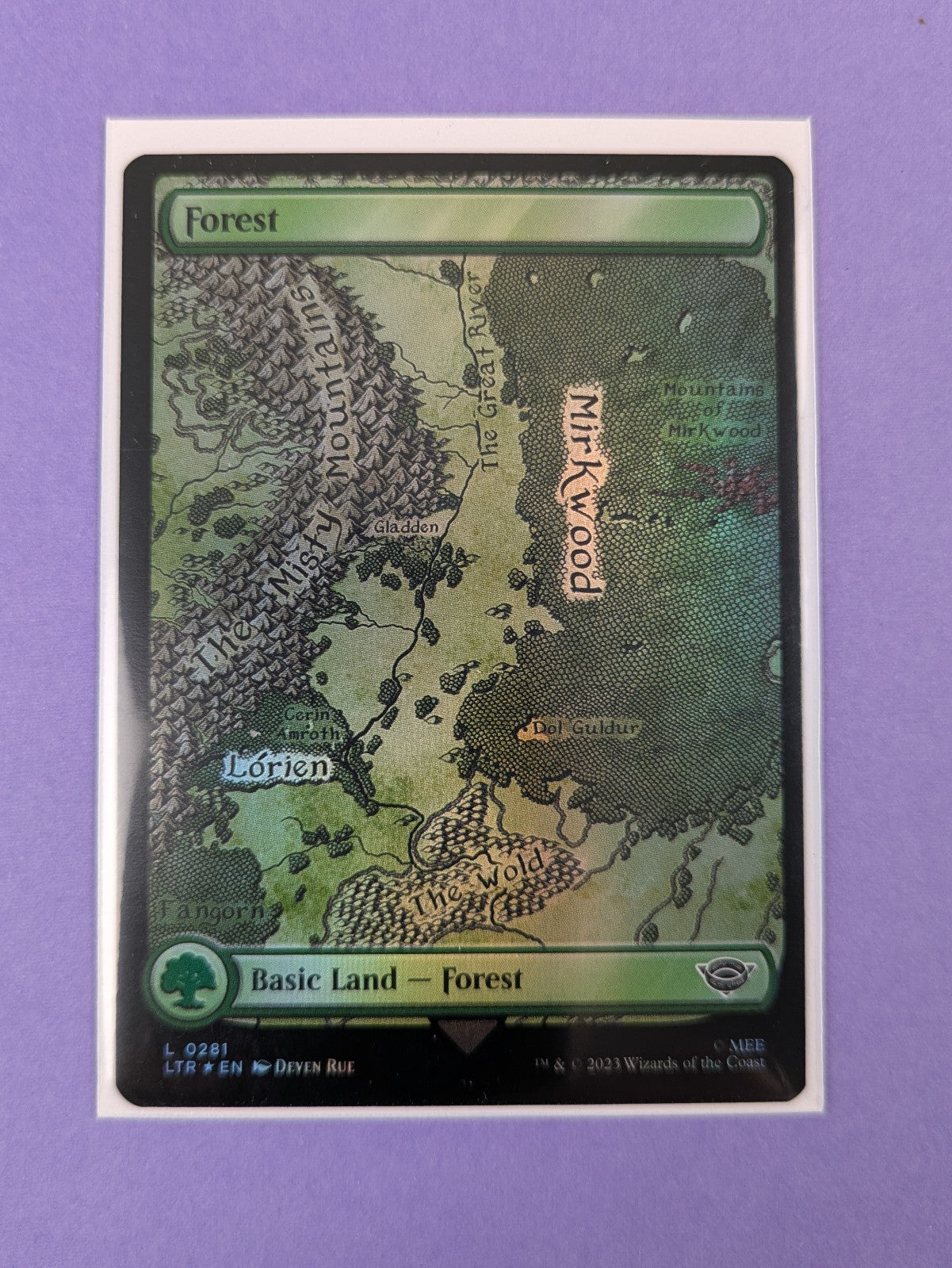 MTG: The Lord of the Rings: Tales of Middle-earth: Forest Foil #0281 Land - NM