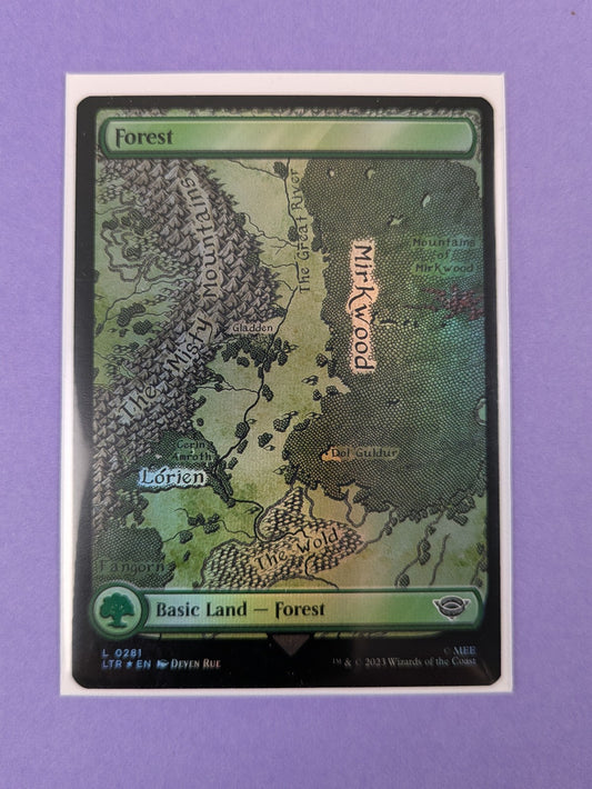 MTG: The Lord of the Rings: Tales of Middle-earth: Forest Foil #0281 Land - NM