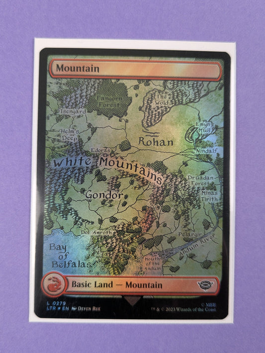 MTG: The Lord of the Rings: Tales of Middle-earth: Mountain Foil #0279 Land - NM