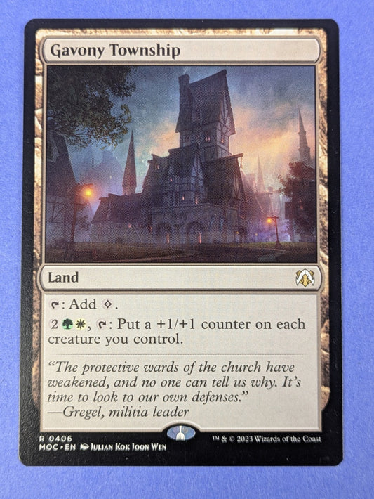 MTG Magic: March of the Machine: Commander: Gavony Township #0406 Rare - NM
