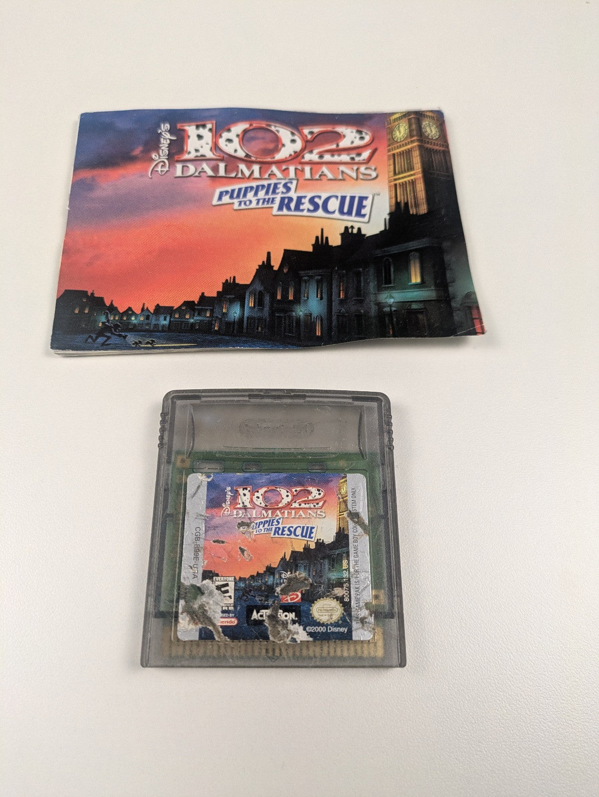 102 Dalmatians: Puppies to the Rescue (Game Boy Color, 2000) Cartridge & Manual