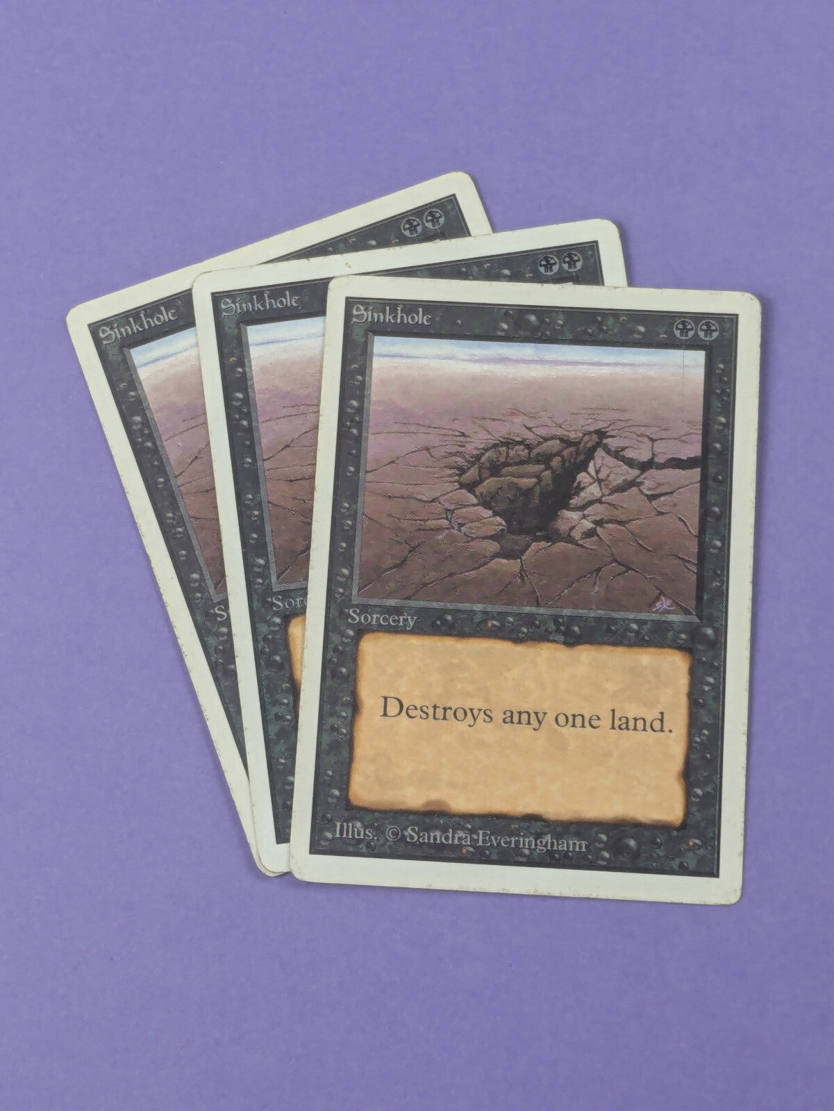 MTG Magic The Gathering: Unlimited Edition- Sinkhole- Common- MP