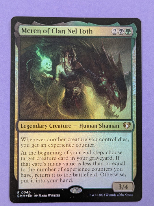 MTG Magic: Commander Masters: Meren of Clan Nel Toth Foil #0346 Rare - NM