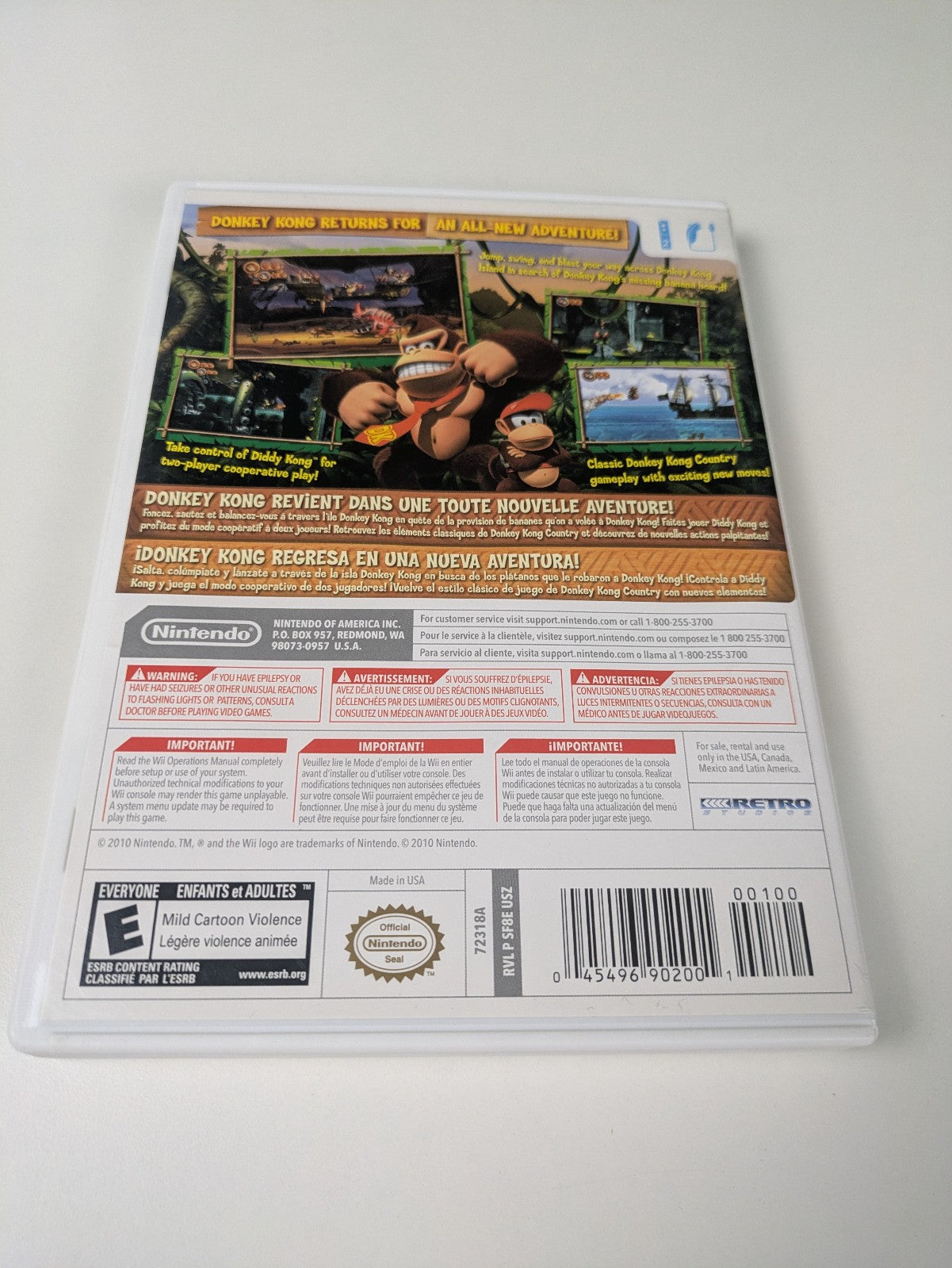 Donkey Kong Country Returns (Nintendo Wii, 2010) CIB