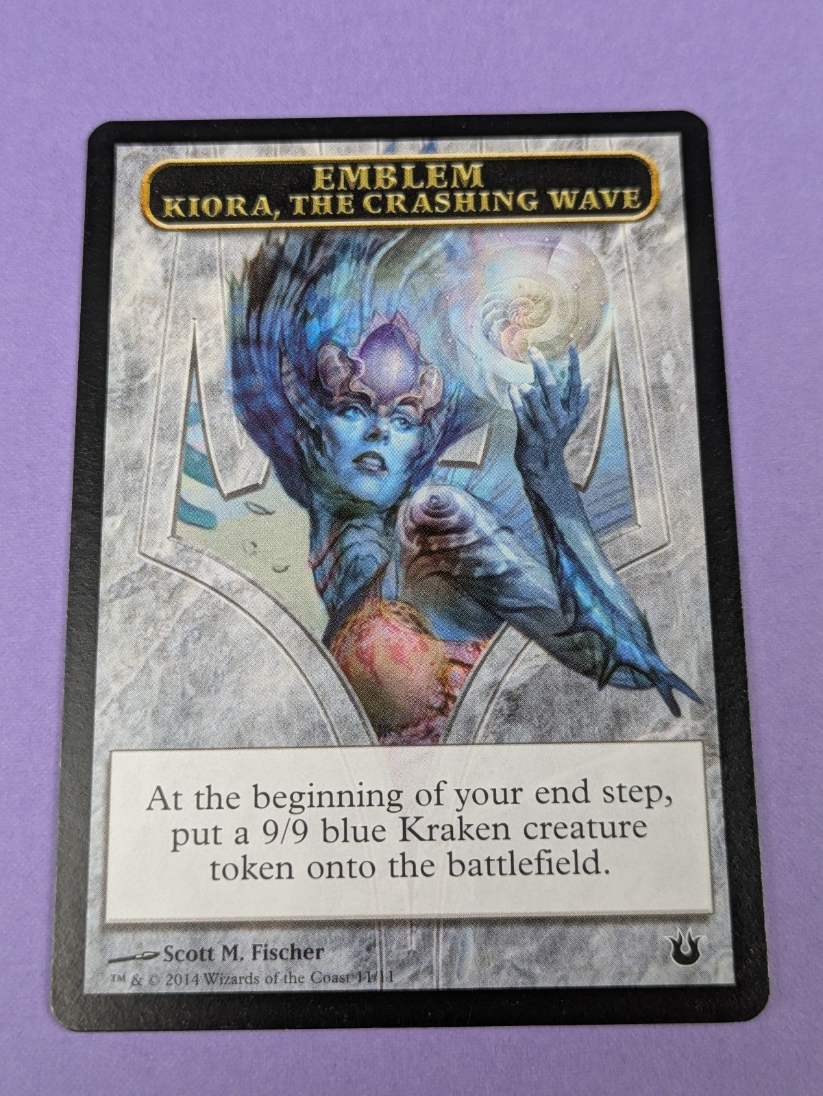 MTG: Born of the Gods Tokens: Kiora, the Crashing Wave Emblem #11/11 Token - NM