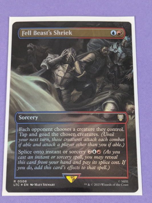 MTG: The Lord of the Rings: Fell Beast's Shriek Borderless Foil #0508 Rare - NM