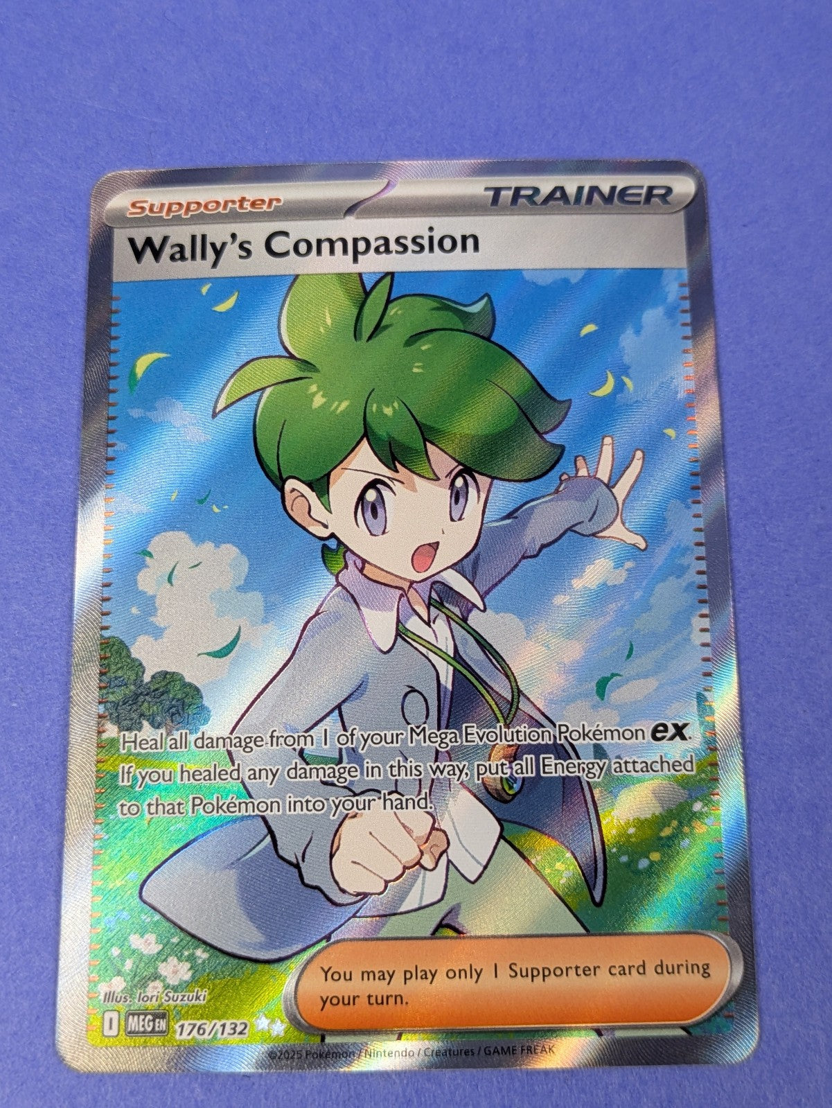 Wally's Compassion - 176/132 - Ultra Rare Holo Mega Evolution - Pokemon - NM