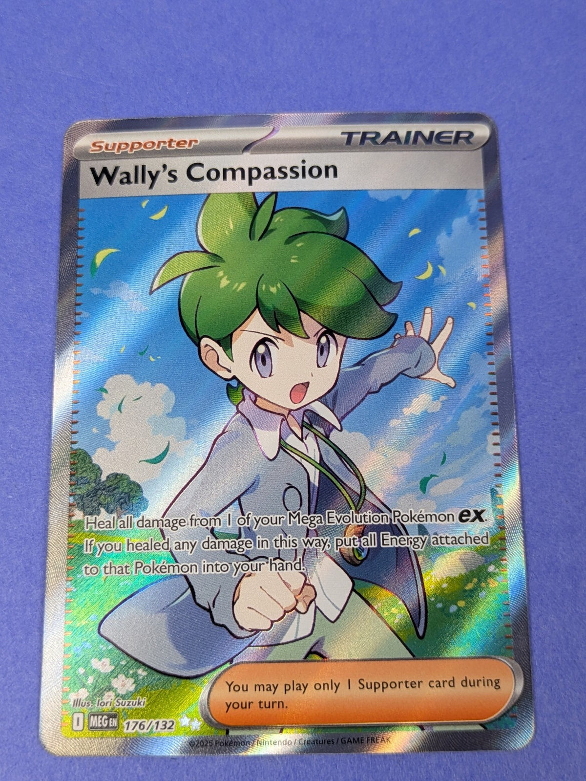 Wally's Compassion - 176/132 - Ultra Rare Holo Mega Evolution - Pokemon - NM