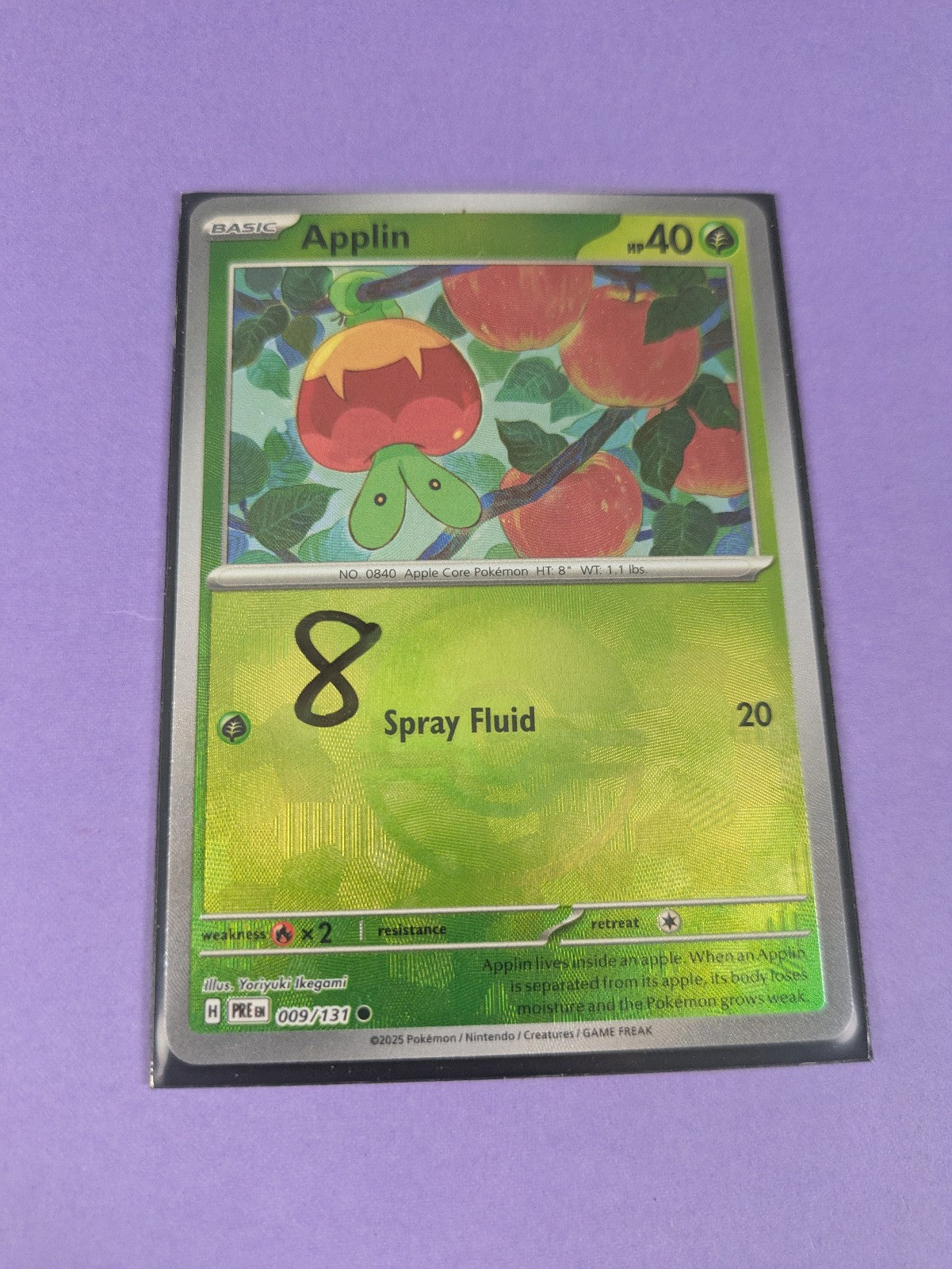 Applin - 009/131 - Common Pokeball Prismatic Evolutions - Pokemon Card - NM