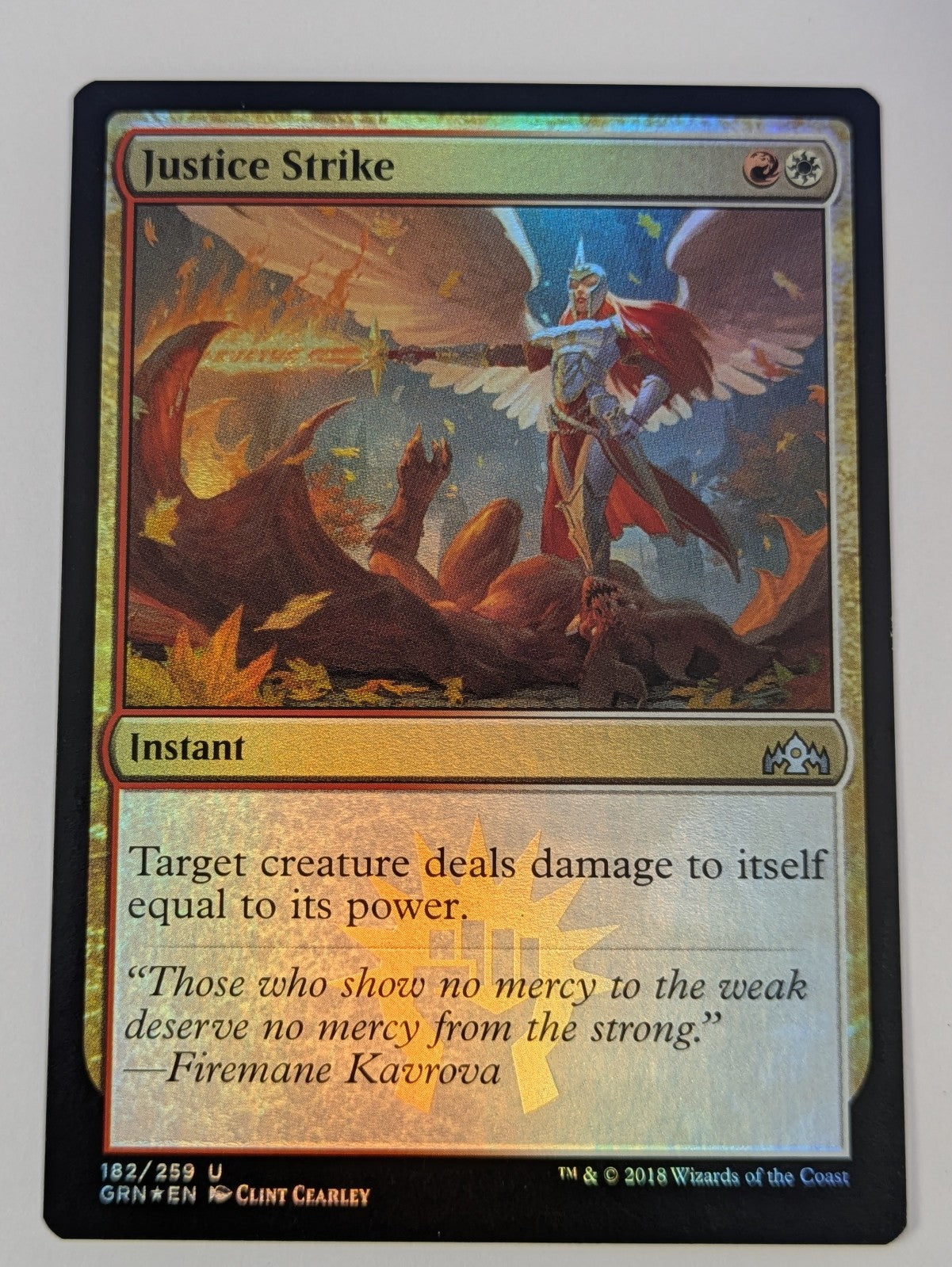 MTG Magic: Guilds of Ravnica: Justice Strike Foil #182/259 Uncommon - NM