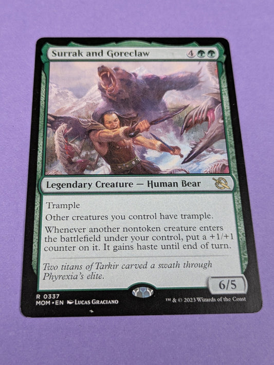 MTG Magic: March of the Machine: Surrak and Goreclaw #0337 Rare - NM