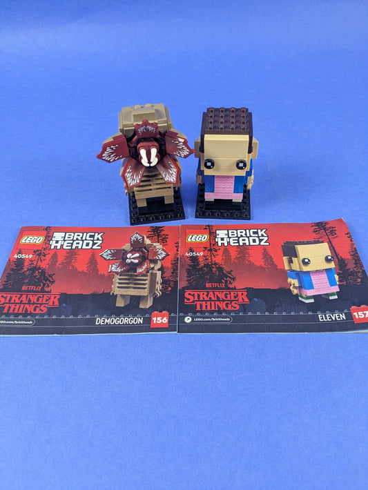 LEGO BrickHeadz Stranger Things Demogorgon & Eleven 40549 Complete Set Pre-Owned