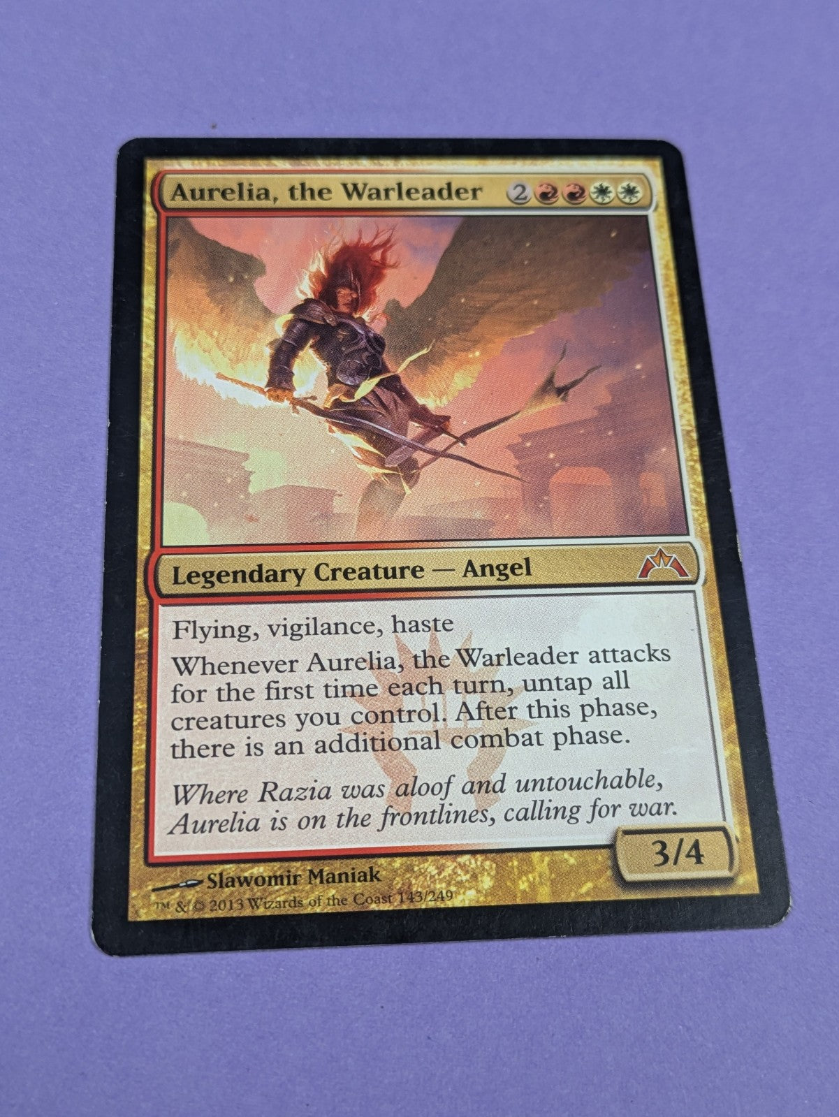 MTG Magic: Gatecrash: Aurelia, the Warleader #143/249 Mythic - LP