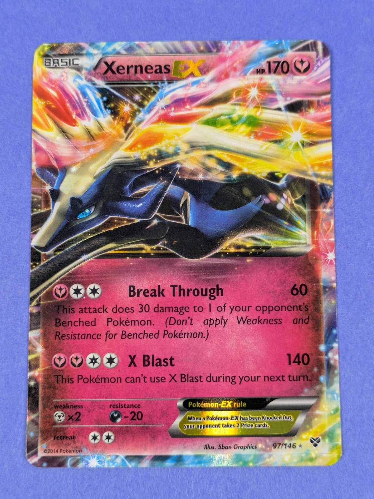 Xerneas EX - 97/146 - Ultra Rare Holo XY - Pokemon Card - MP