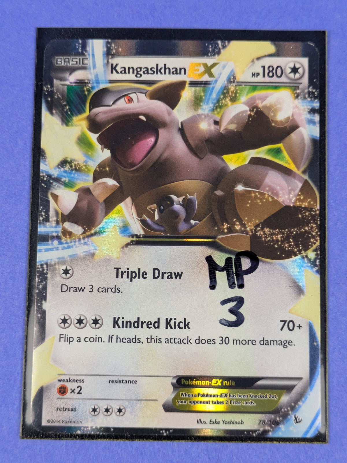 Kangaskhan EX - 78/106 - Ultra Rare Holo Flashfire - Pokemon Card - MP