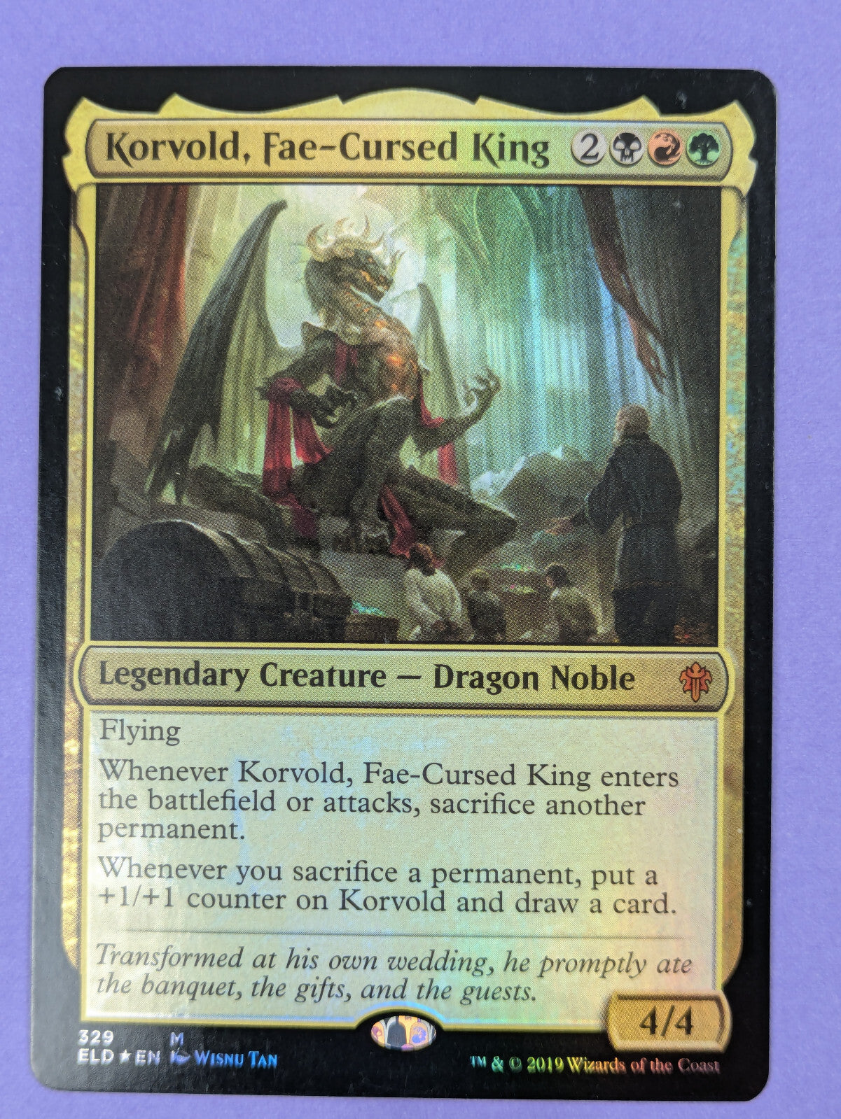 MTG Magic: Throne of Eldraine: Korvold, Fae-Cursed King Foil #329 Mystic - NM