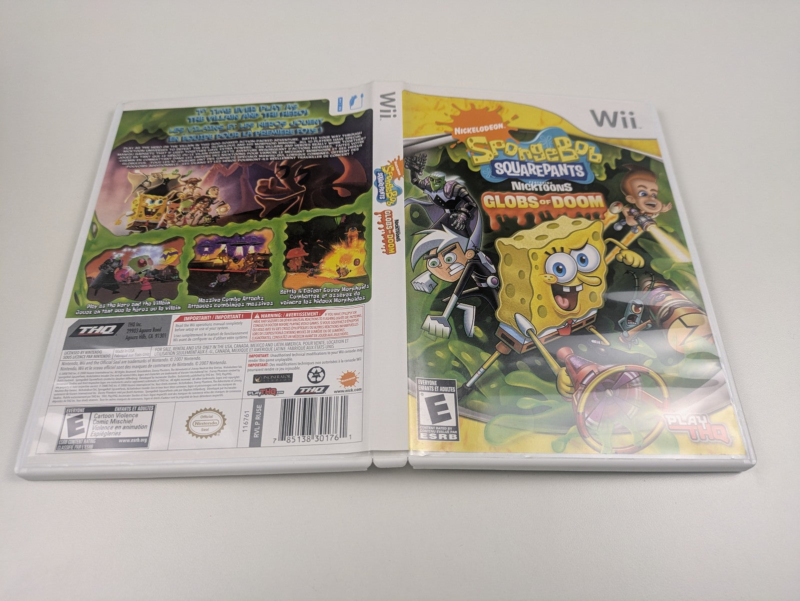 SpongeBob SquarePants Nicktoons: Globs of Doom (Nintendo Wii, 2008) CIB