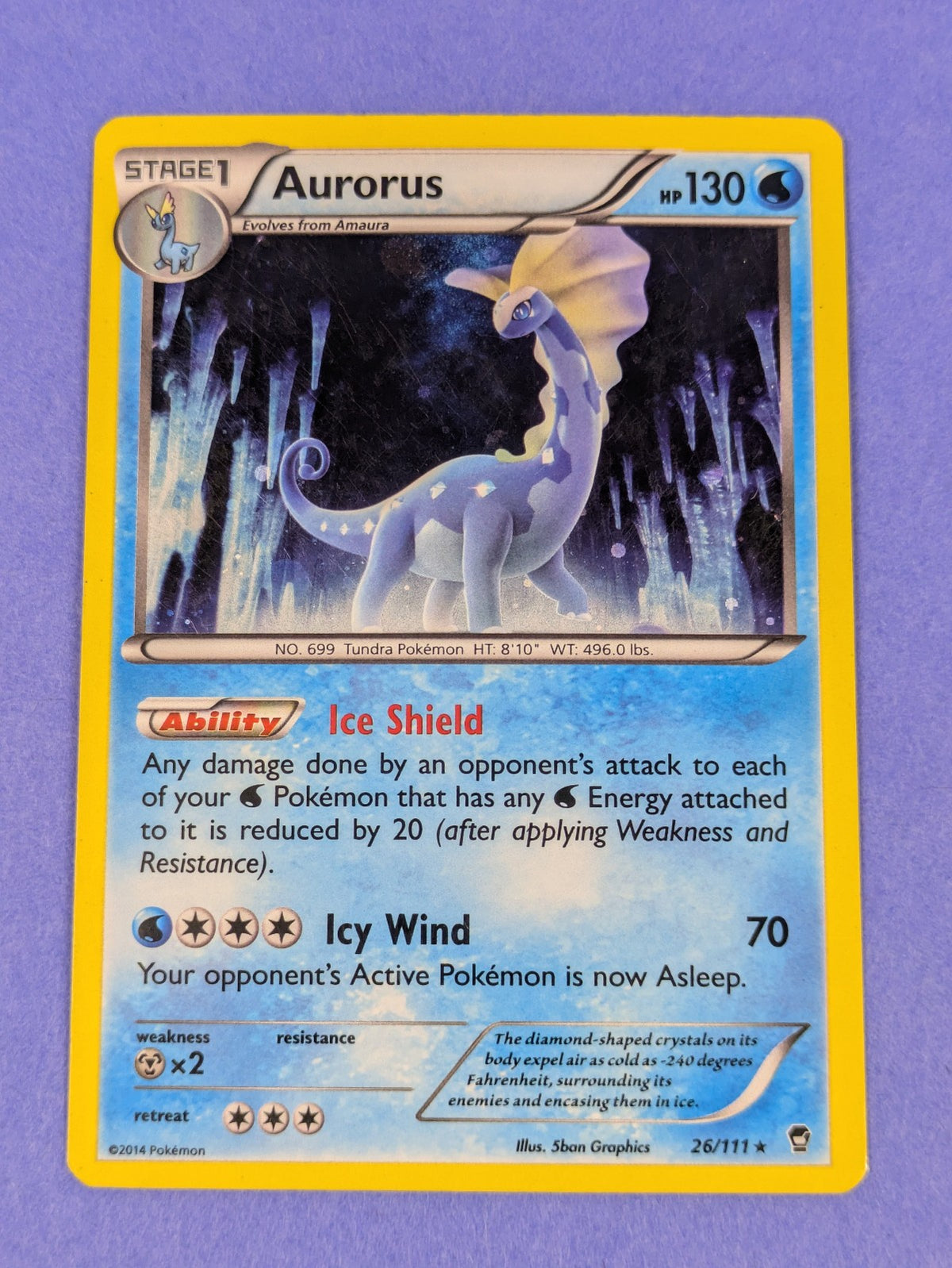 Aurorus - 26/111 - Holo Rare Furious Fists - Pokemon Card - MP