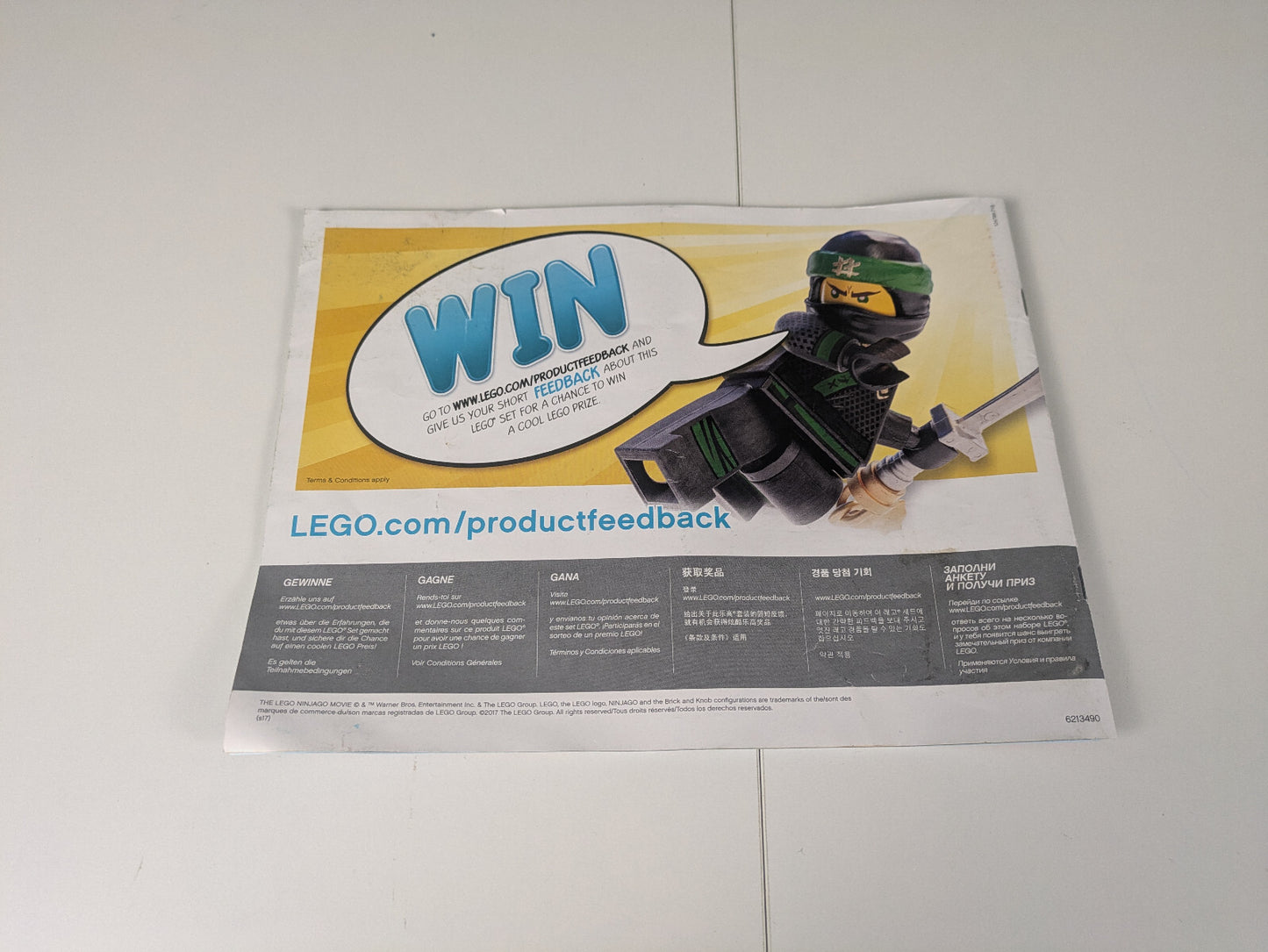 Lego NINJAGO: The LEGO NINJAGO Movie: Water Strider Set 70611 - w/ Instructions