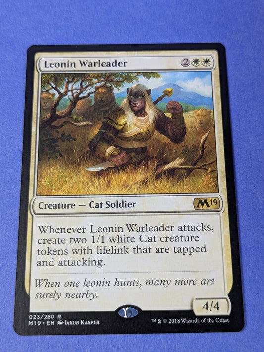 MTG Magic: Core Set 2019: Leonin Warleader #023/280 Rare - NM