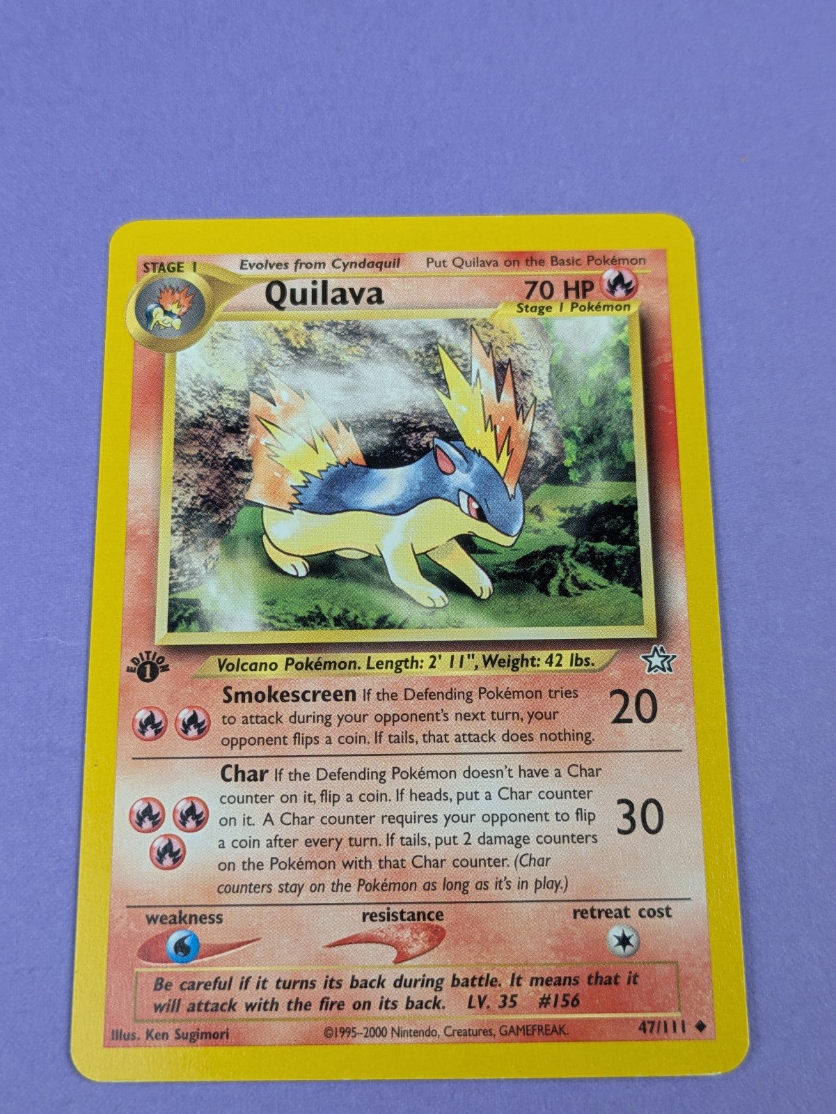 Quilava - 47/111 - Uncommon - 1st Edition Neo Genesis - Pokemon Card - NM