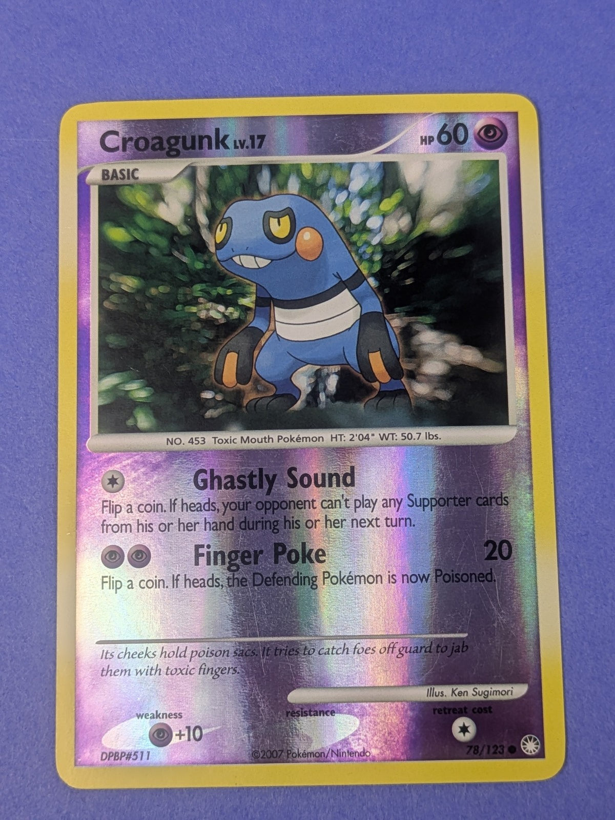 Croagunk - 78/123 - Common Reverse Holo Mysterious Treasures - Pokemon - NM
