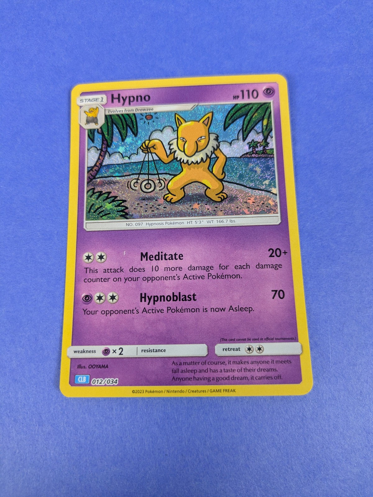 Hypno - 012/034 - Holo Promo Pokémon TCG Classic - Blastoise CLB - Pokemon NM