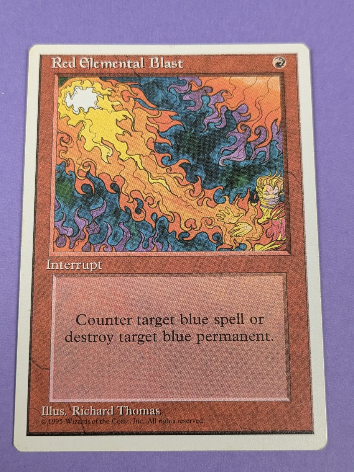 MTG Magic the Gathering: Fourth Edition: Red Elemental Blast Common - MP