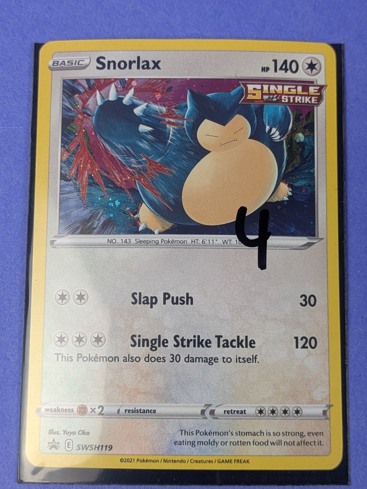 Snorlax - SWSH119 - Holo Promo Sword & Shield Promos - Pokemon Card - NM