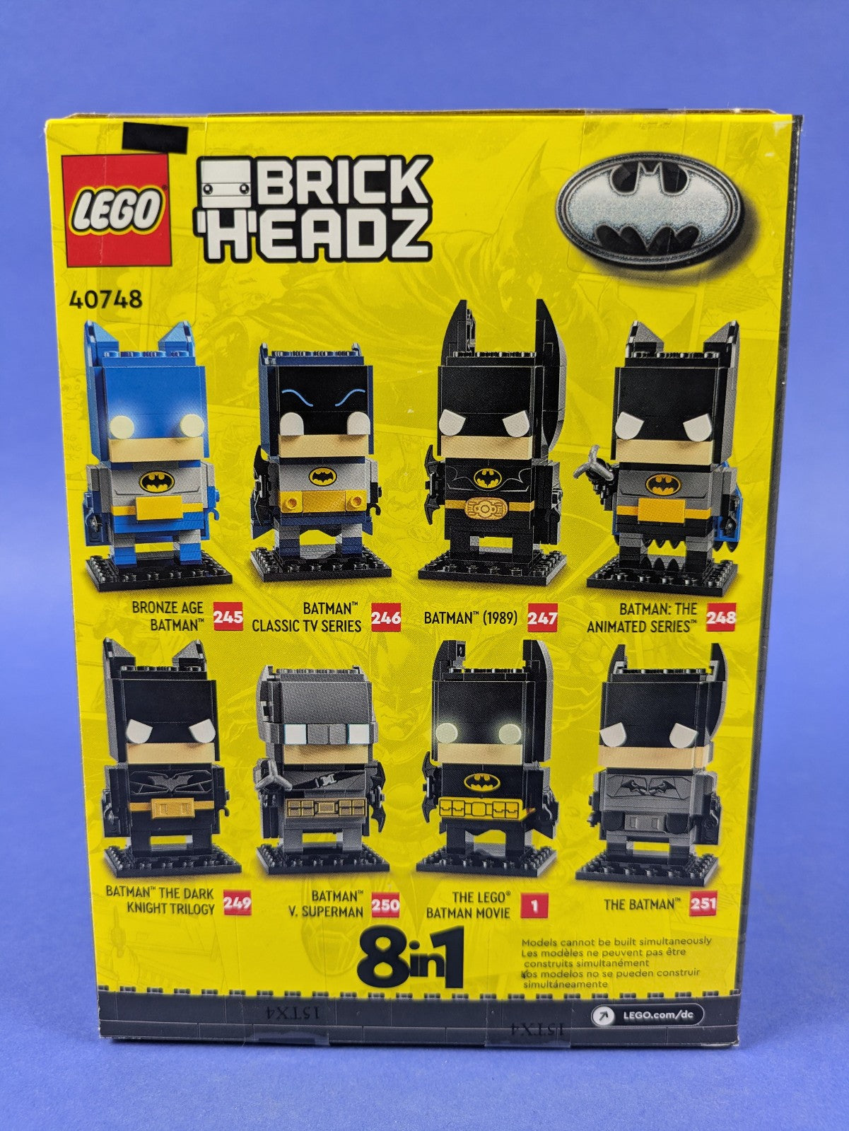 Lego BrickHeadz: Super Heroes: Batman II: Batman 8in1 Set 40748 BRAND NEW