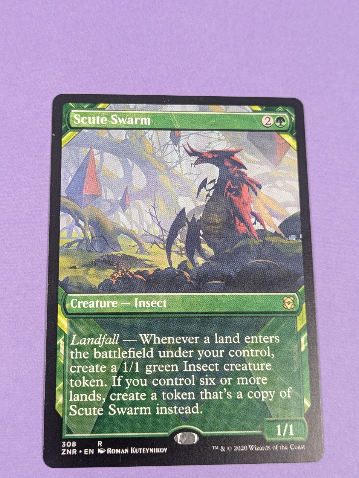 MTG Magic the Gathering: Zendikar Rising: Scute Swarm #308 Rare - NM
